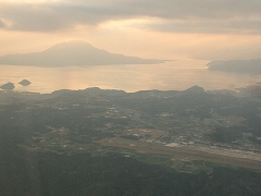 錦江湾上空より